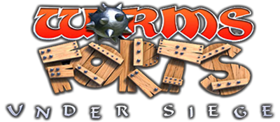 Worms Forts Under Siege logo for Playstation 2